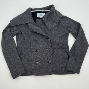 Element Women's Grey‎ Double Breasted Peacoat Jacket Size Medium